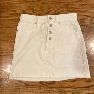 Madewell White Denim Skirt